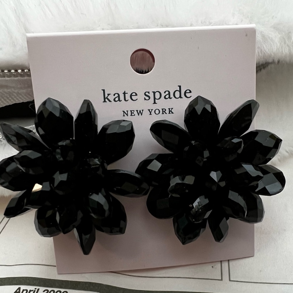 Black Kate Spade earrings new